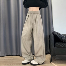 男女款2025春秋季潮牌抽绳设计感拖地裤直通9分裤休闲裤601-1-Q66，男装休闲裤，星座601-1