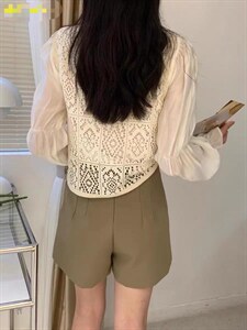 钩花背心2件套图片