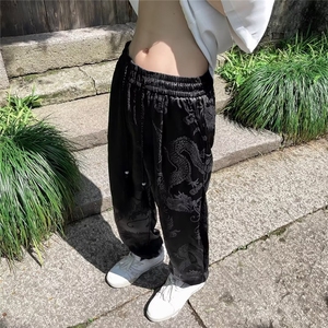 新中式休闲裤男士韩版潮流提花夏季帅气2024新款ins长裤K5296-P39图片
