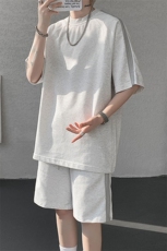现货TZ776-特P50控88曼巴棉圆领大码短袖短裤T恤运动套装，男装牛仔裤，电商A059