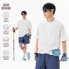2026夏季新款速干宽松迪桑棉短袖T恤男DT6202-特P20建议零售价48，男装T恤，电商A001