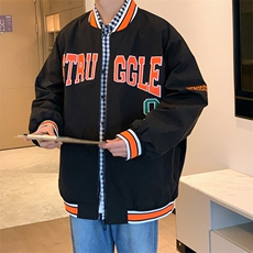 秋款棒球服外套男潮牌潮流字母刺绣情侣学生夹克22103-P70控108，男装夹克，星座717