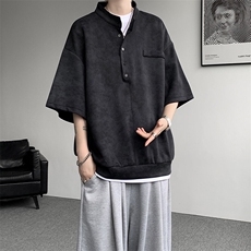 可拆开卖！立领POLO衫短袖t恤套装男生休闲运动青少年搭配帅气夏，男装T恤，电商B312