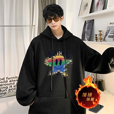 龙年卫衣冬季美式加绒加厚连帽卫衣外套DL1768常规特P35加绒特40，男装卫衣，电商A486
