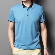 短袖T恤男纯色POLO衫夏季新款男士休闲潮流半袖体恤衫P62，男装Polo衫，星座1105-3