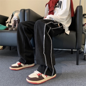 灯芯绒裤子男设计感长裤K2868-常规P50，加绒P60图片
