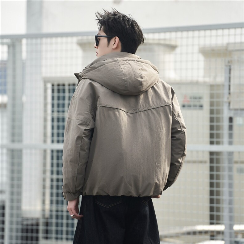 冬季连帽羽绒服男高级感解构拼接青少年流光机能风加厚保暖外套潮,男装羽绒服,星座218-1（原230）