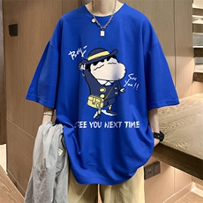 蜡笔小新华夫格t恤男短袖男大码五分袖酒店风HT73240-P22，男装T恤，电商A040