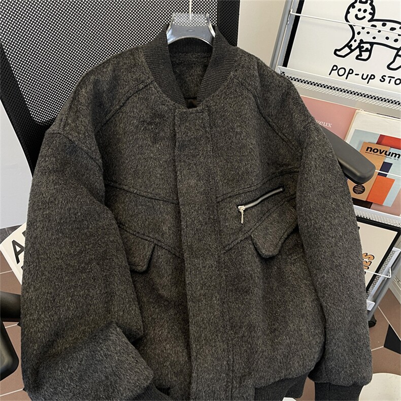加棉外套男款秋冬高级感痞帅潮牌夹克男装棉衣JK09343-P113,男装棉衣,星座308B-2