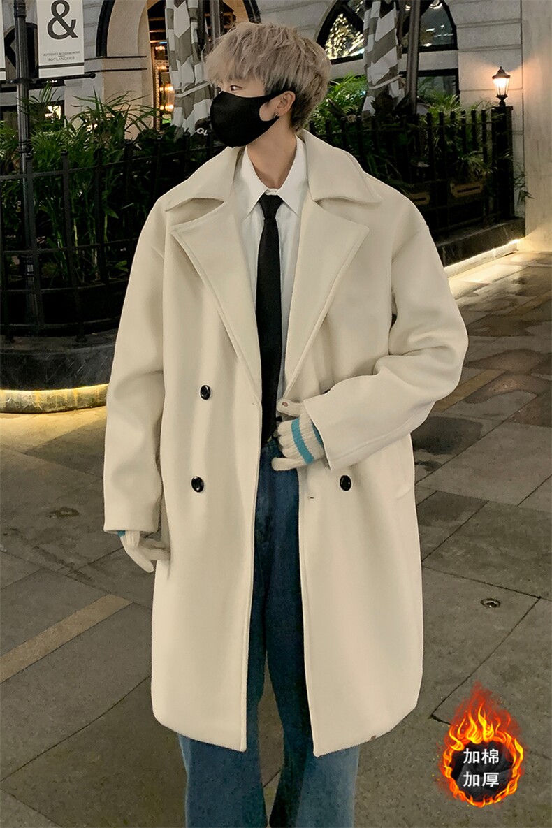 英伦加厚毛呢大衣男中长款呢子风衣英伦雅痞男装外套MN1798/P100,男装毛呢大衣,电商B316