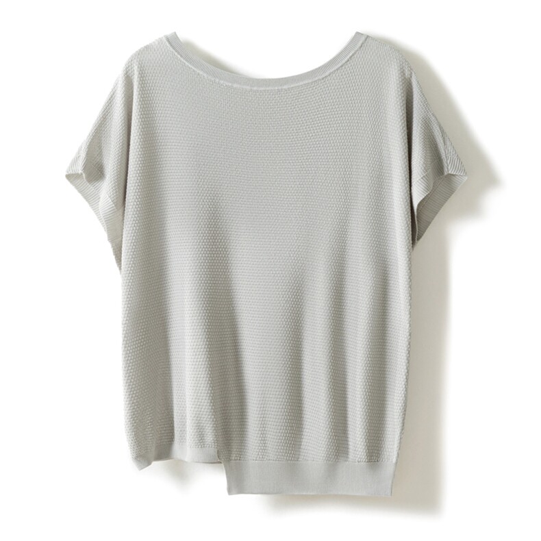 2025年夏季新款时尚不规则款女士短袖，女装T恤，晨晟羊绒