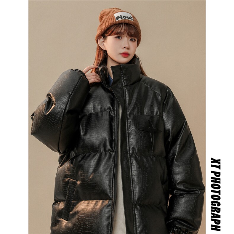 1中性风鳄鱼纹钢印字母设计大码M-5XL潮流棉衣男MY77727P128控168，男装棉衣，星座226-2