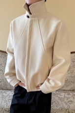 秋冬痞帅短款毛呢大衣夹克美式正肩呢子外套男XZ514-2-6234-P88，男装毛呢大衣，星座514-2(原B239)