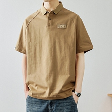 纯棉短袖t恤男士polo衫夏季薄款潮牌纯色休闲上衣服T恤高级感，男装T恤，星座914