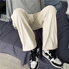 春季纯色灯芯绒品质高街裤子休闲裤ins美式长裤oversize，男装休闲裤，星座310A-4