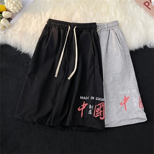刺绣运动短裤男夏季潮流薄款速干休闲宽松直筒五分裤DK0858-P23图片