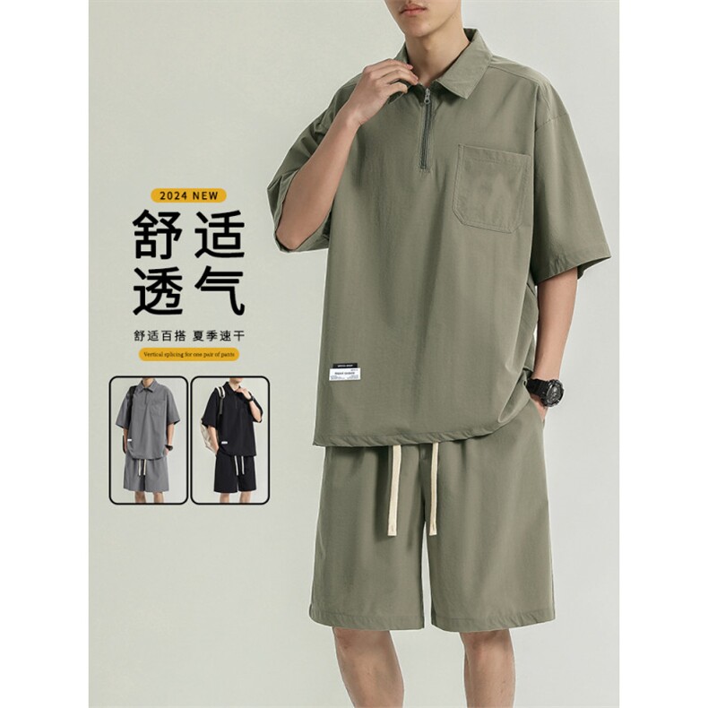 休闲套装夏季短袖短裤衣服一套搭配夏天高端帅气TZ21-特批-70图片