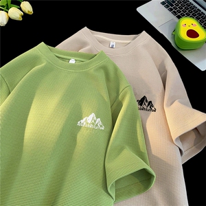 量大优 重磅220克华夫格短袖T恤 山印花HT3143-特p16图片