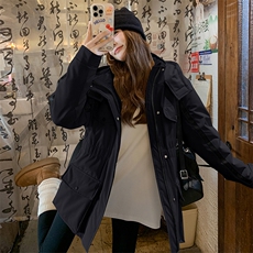 2C085-Q055P285工装90白鸭绒新款派克服外套K458现货，女装羽绒服，2C085