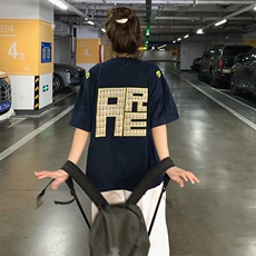 万针全刺绣工艺抖音得物高品质260克重磅纯棉双纱美式高街短袖T恤，男装T恤，电商A486