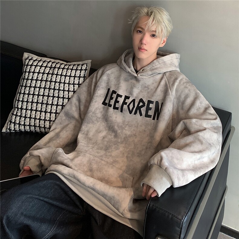 脏脏扎染360克重磅华棉男2024春秋季新款美式宽松外套帽衫W90-P58，女装短外套，电商C307