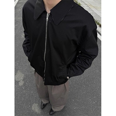 美式复古双面穿千鸟格外套男春秋痞帅翻领飞行员夹克LJK9555-P72，男装夹克，星座1008