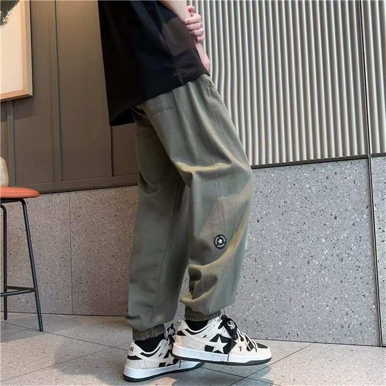 男装休闲裤美式复古纯棉潮牌工装裤高街束脚裤男长GK200-P35,男装休闲裤,星座1109-3