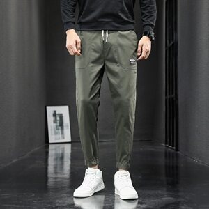2021秋冬季新款休闲裤男宽松束脚弹性松紧腰潮流长裤K703-P45图片