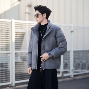 3777-M-3XL-P205标50绒社会小伙男士休闲立领百搭保暖羽绒服图片