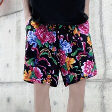 DK2024夏季男士休闲大码人造棉纱透气凉爽东北大花短裤风潮，男装休闲裤，星座115A(原星座507）