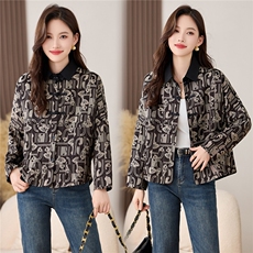 外套女短款2025春秋新款宽松气质中年妈妈休闲减龄上衣，女装短外套，魅家