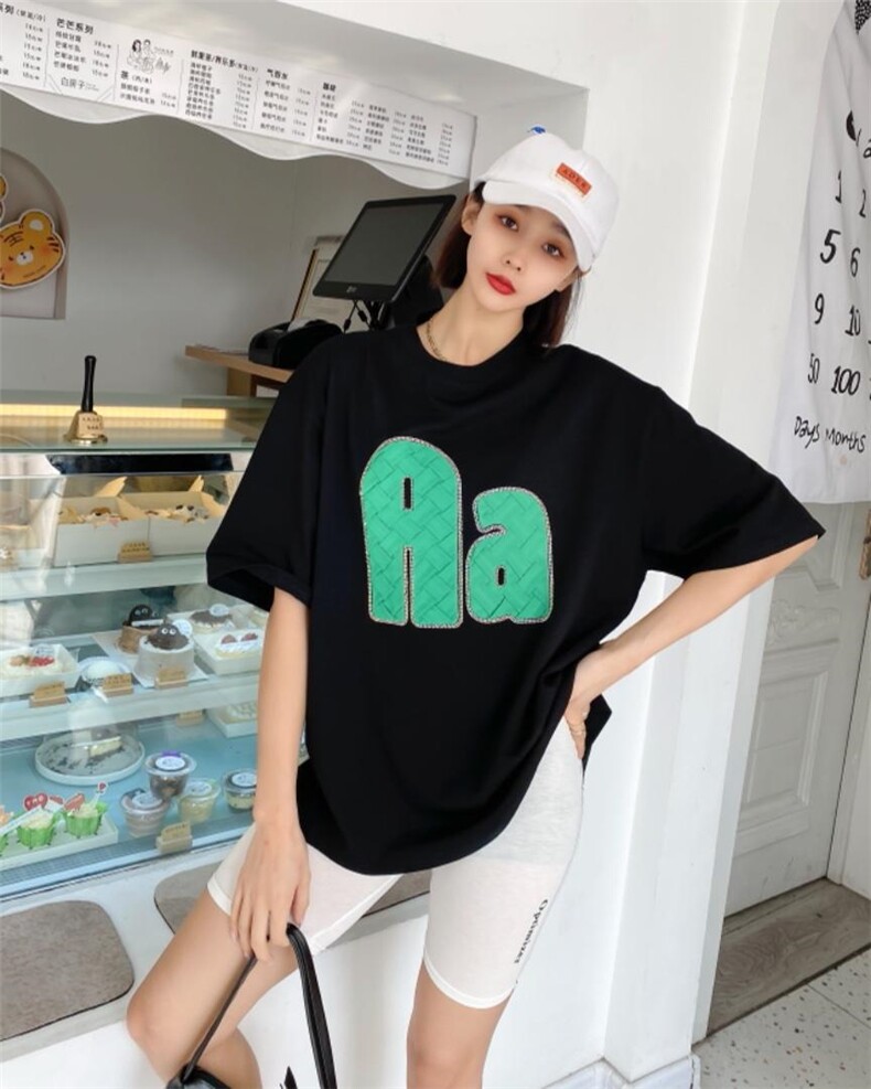 时尚潮流休闲大版T恤，女装T恤，泽妤