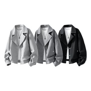美式重磅高品质夹克秋季开衫外套男SY8818特P81控168 大码4-8XL+5图片