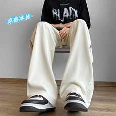 X2388-TP45控价78线条冰丝裤直筒长裤夏季新款男女轻薄运动裤，男装休闲裤，电商A102-1