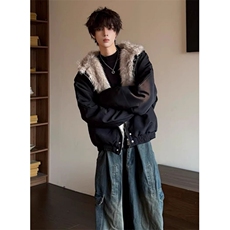 毛领座山雕外套男款冬装加厚痞帅棉服连帽复古保暖棉衣MY1081，男装棉衣，星座1116A（原606A-3）