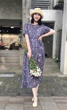 纯苎连衣裙 时尚风巜川哲》4028 风淑女风休闲风，女装连衣裙，川哲