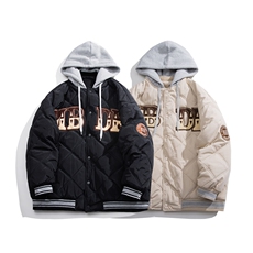 白底平铺新款夹棉棒球服男连帽棉衣棉袄外套潮X1213-MY22-P125，男装棉衣，星座1213
