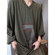 美式hiphop嘻哈高街重磅长袖t恤男秋季卫衣服复古潮牌内搭打底衫，男装针织衫/毛衣，星座506A
