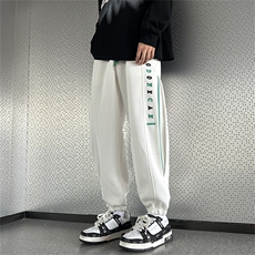 新款男士卫裤宽松运动九分裤百搭时尚束脚裤A068-FK120-TP55-TP55，男装休闲裤，电商A068