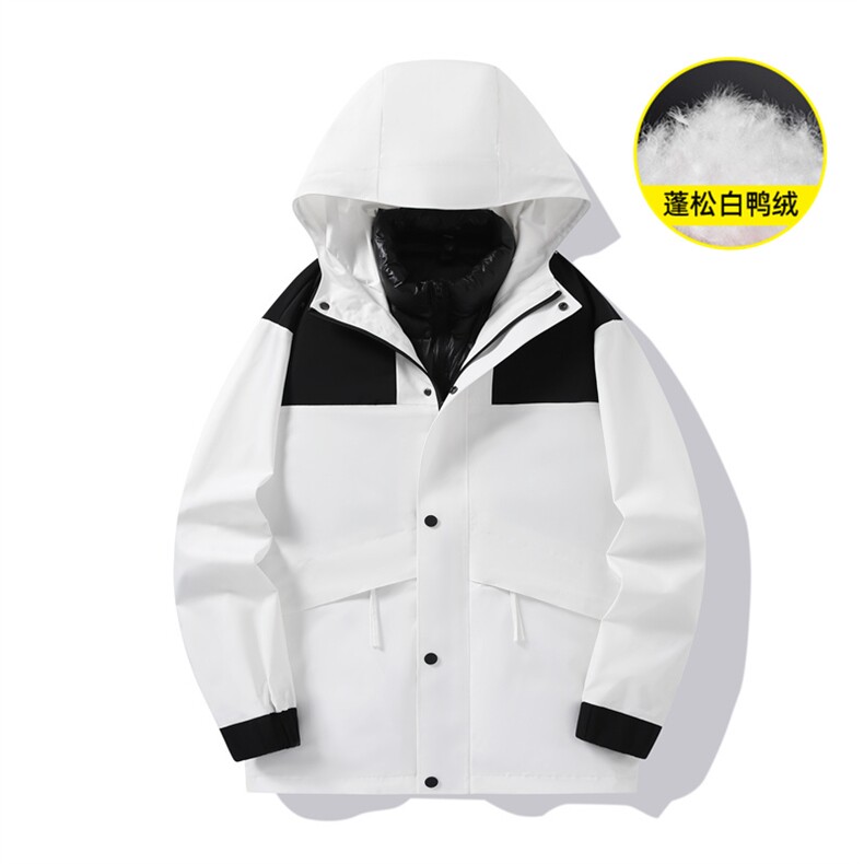 Y5961-P238S-6XL90白鸭绒情侣冬季户外可脱卸三合一羽绒服,男装羽绒服,星座109