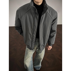 现货美式高街休闲夹克冬季三防立领纯色户外工装加厚棉服外套，男装夹克，电商A486