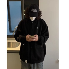日系复古连帽开衫外套男春秋潮牌宽松情侣刺绣百搭卫衣潮，男装夹克，星座1210-1