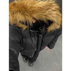 冬季复古可脱卸毛领皮棉服男女美式短款加厚保暖棉衣外套p118，男装棉衣，电商C307