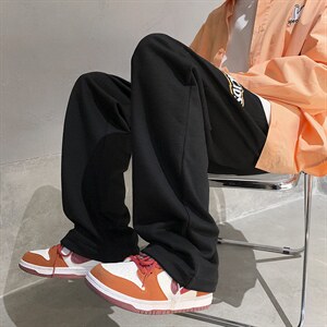 秋季休闲裤男宽松束脚裤拼接运动裤D329-QM1109-P45图片