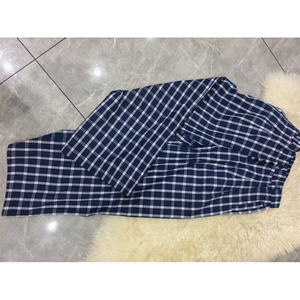 K181男女休闲直筒排扣设计阔腿裤拖地格子裤XZ402-2特批40无差价图片