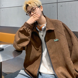 灯芯绒大拉链外套男款春秋季夹克2024休闲衣服 J7089 P78 控108图片