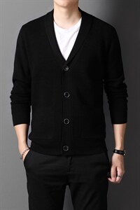 M44007限价388元男士冬季长袖V领纯羊毛针织衫开衫休闲P239，男装针织衫/毛衣，电商B360