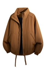 冬季美拉德立领棉服潮流百搭纯色棉衣撞色棉服外套HY8822-P75，男装棉衣，星座610B-1