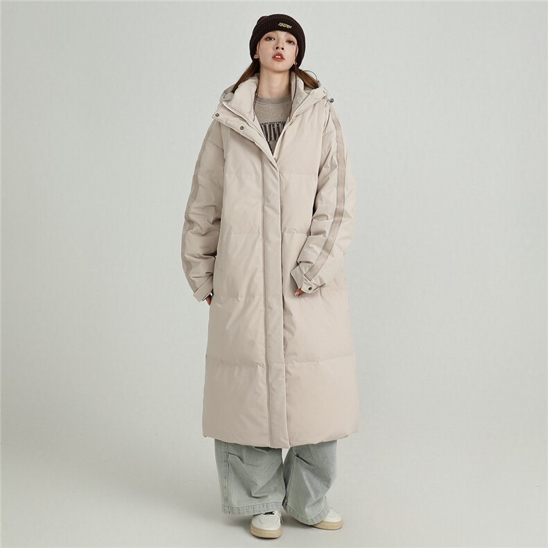 羽绒服 冬季新款中长款情侣韩版连帽羽绒服外套 Y918/ P190图片