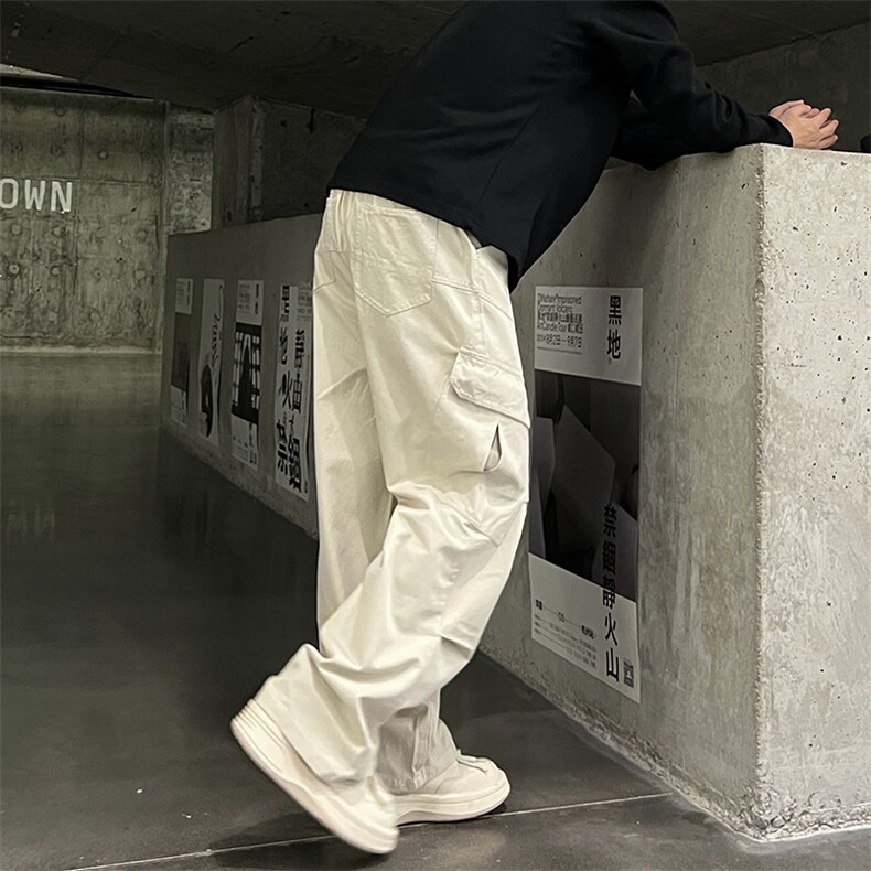 902-107-P48100棉工装休闲裤全棉松紧腰搭配卫衣夹克针织衫毛衣，男装夹克，星座902A